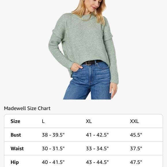 Madewell Kiawah Cable Crew Neck Sweater - Picture 4 of 13